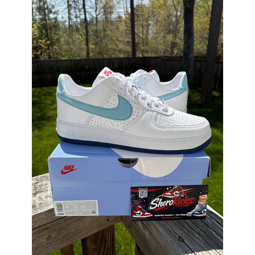 Nike Air Force 1 Low Puerto Rico Day White Blue DQ9200-100 Mens Size 14 New